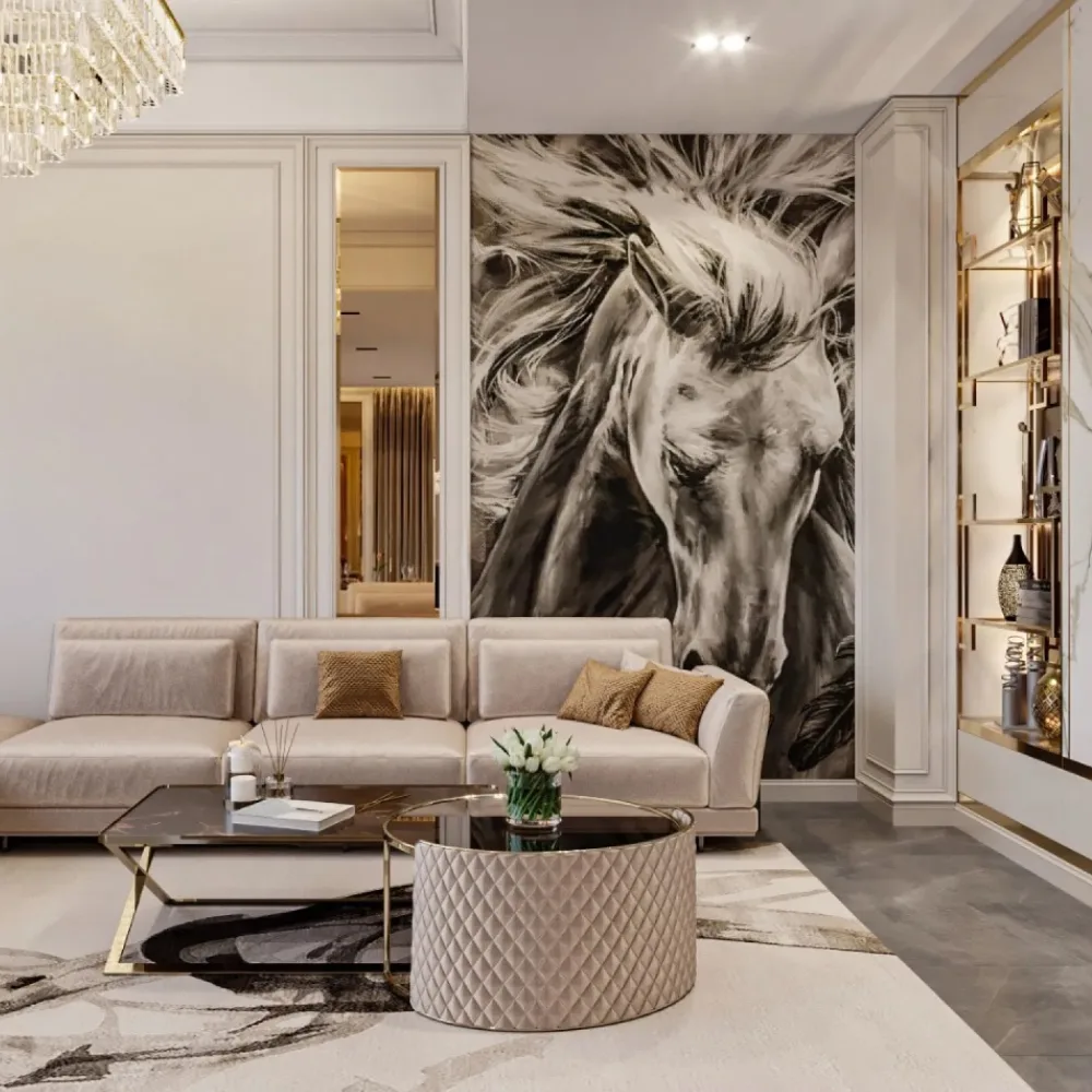 Stylish apartment interior designed by leading Interior Design Company UAE.